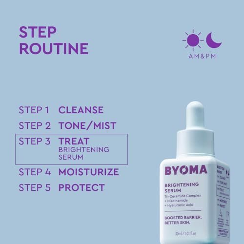 BYOMA Brightening Serum - Barrier Repair & Hydrating Face Serum with Hyaluronic Acid, Niacinamide & Ceramides for Glowing, Radiant Skin - 1.01 fl. oz - görsel 11