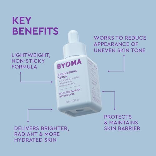 BYOMA Brightening Serum - Barrier Repair & Hydrating Face Serum with Hyaluronic Acid, Niacinamide & Ceramides for Glowing, Radiant Skin - 1.01 fl. oz - görsel 5