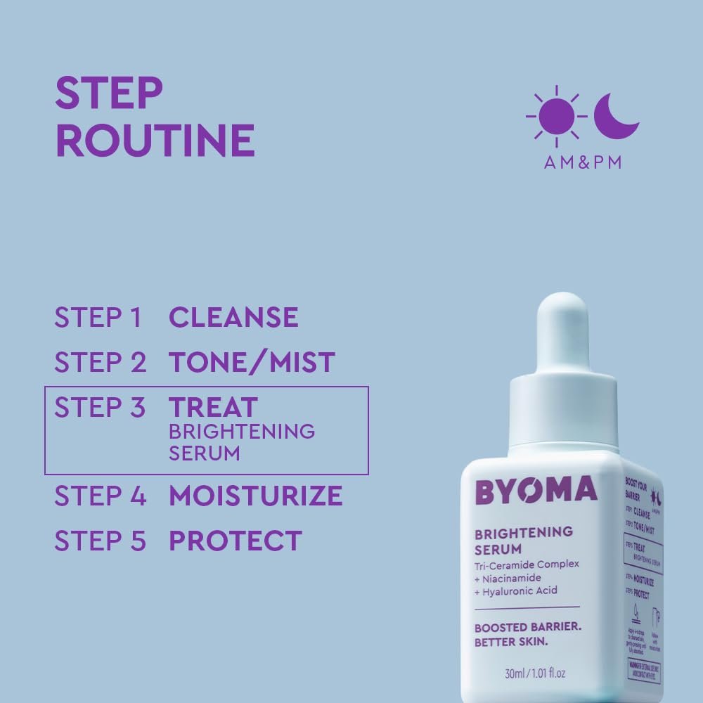 BYOMA Brightening Serum - Barrier Repair & Hydrating Face Serum with Hyaluronic Acid, Niacinamide & Ceramides for Glowing, Radiant Skin - 1.01 fl. oz - görsel 12