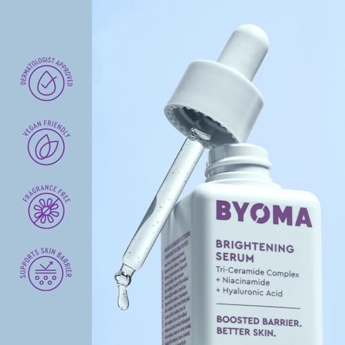 BYOMA Brightening Serum - Barrier Repair & Hydrating Face Serum with Hyaluronic Acid, Niacinamide & Ceramides for Glowing, Radiant Skin - 1.01 fl. oz - görsel 9