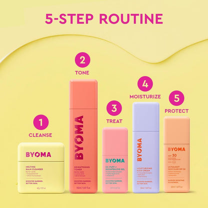 BYOMA Brightening Toner - Gently Exfoliating & Hydrating Facial Treatment with Lipids & Lactic Acid - Alcohol-Free for Barrier Repair - 5.07 Fl. Oz