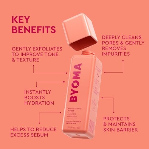 BYOMA Brightening Toner - Gently Exfoliating & Hydrating Facial Treatment with Lipids & Lactic Acid - Alcohol-Free for Barrier Repair - 5.07 Fl. Oz - görsel 6