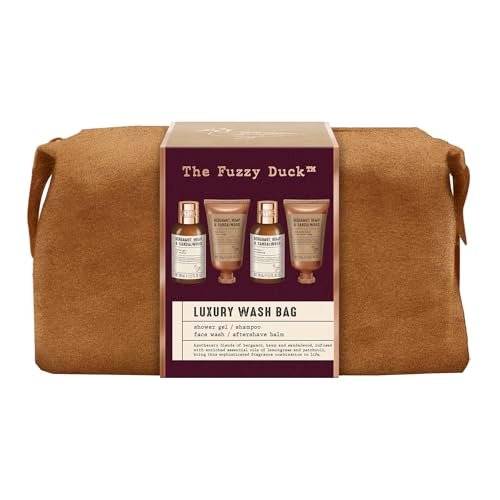 Baylis & Harding The Fuzzy Duck Bergamot, Hemp & Sandalwood Men's Luxury Toiletry Bag Gift Set - Vegan Friendly Avelisse
