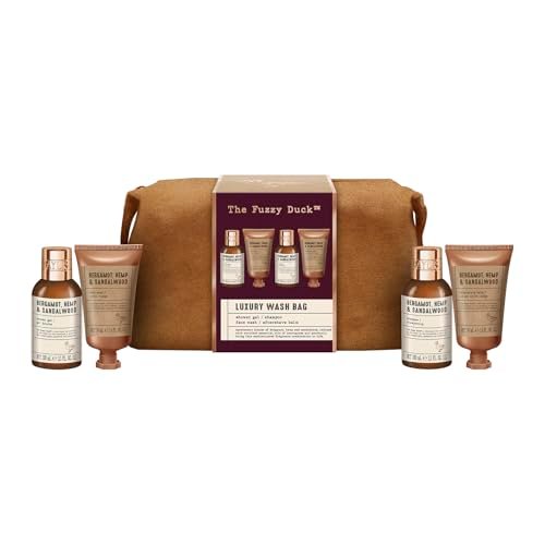 Baylis & Harding The Fuzzy Duck Bergamot, Hemp & Sandalwood Men's Luxury Toiletry Bag Gift Set - Vegan Friendly Avelisse