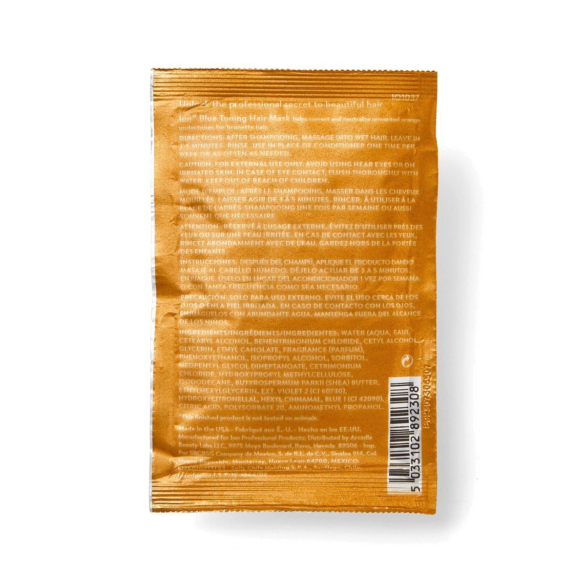 Ion Brunette Blue Toning Mask – Anti-Brass Purple Pigment Mask for Brown Hair, Corrects Orange Undertones, 1 oz - görsel 4