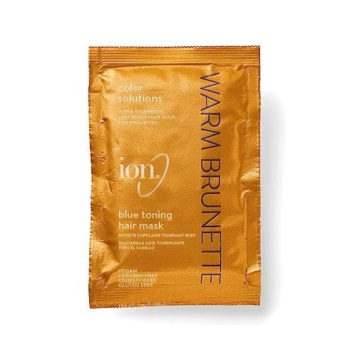 Ion Brunette Blue Toning Mask – Anti-Brass Purple Pigment Mask for Brown Hair, Corrects Orange Undertones, 1 oz - görsel 1