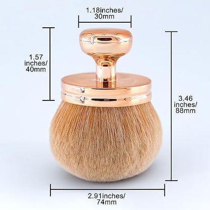 DRIPOO Extra Large Body Makeup Brush for Self Tanner – Wide-Headed Kabuki Brush for Back, Legs, Face – Rose, 74mm
