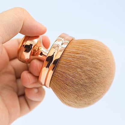 DRIPOO Extra Large Body Makeup Brush for Self Tanner – Wide-Headed Kabuki Brush for Back, Legs, Face – Rose, 74mm