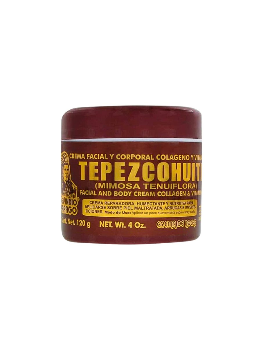 Del Indio Papago Tepezcohuite Night Cream - Jumbo Size 4 oz - Reduces Wrinkles, Renews Skin, Grease-Free - görsel 1
