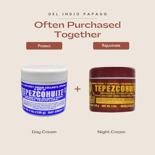 Del Indio Papago Cream Moisturizer Bundle - 2 oz Day and Night Cream for Face and Body - Hydrating and Nourishing Anti-Aging Creams for a Healthy Glow Avelisse