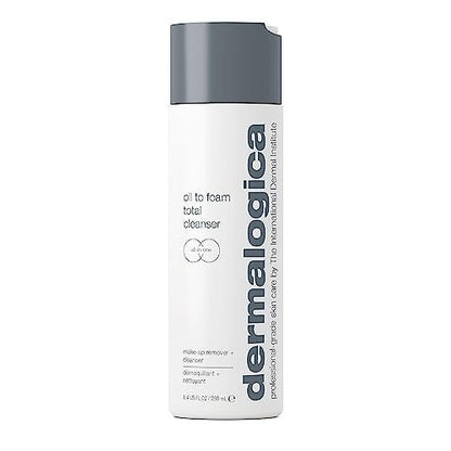 Dermalogica Oil To Foam Total Cleanser - 8.4 fl oz | Makeup & Sunscreen Remover Avelisse