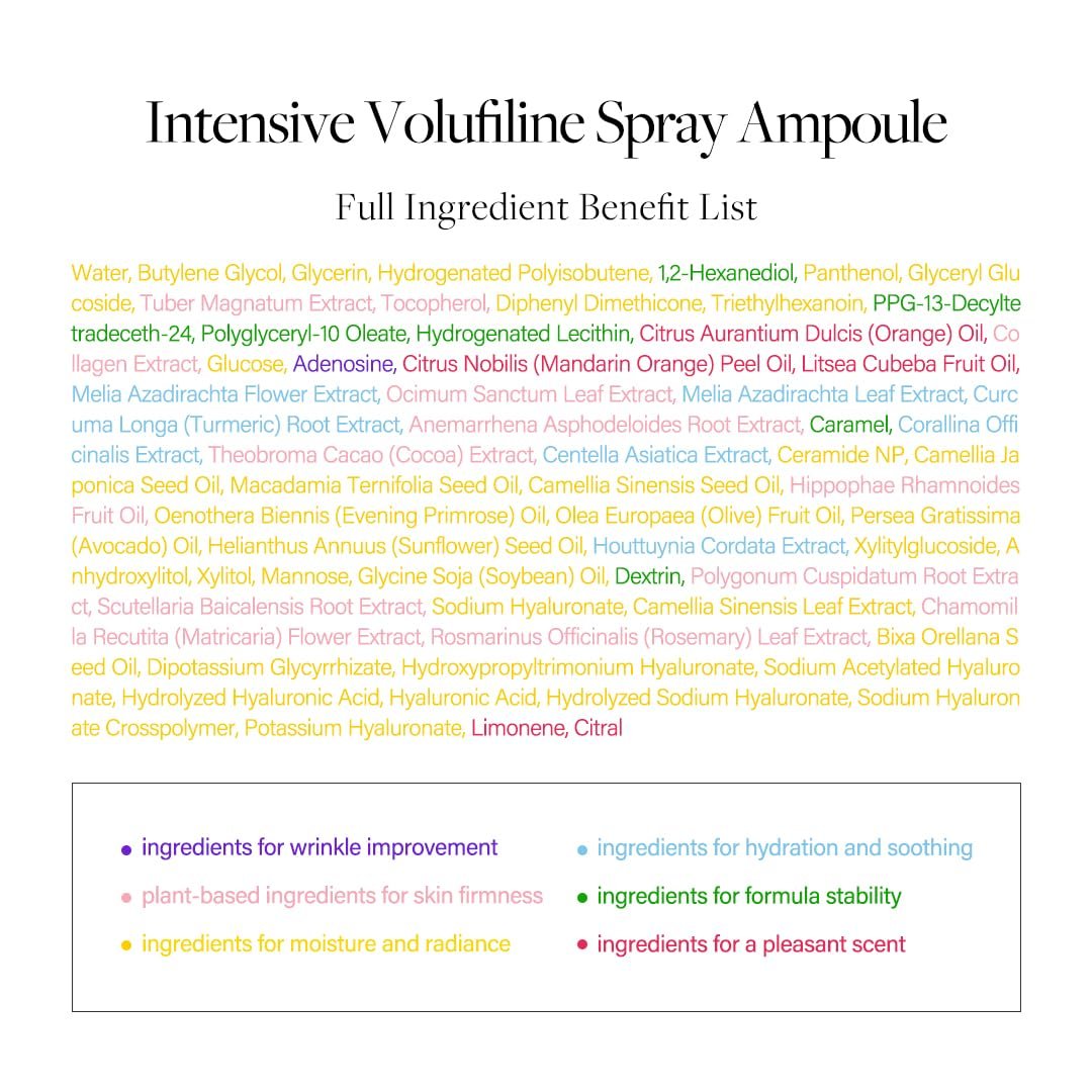 d'alba Piedmont Intensive Vegan Volufiline Spray Ampoule - Milky Spray Serum for Skin Firming & Premium Elasticity Care - 50,000ppm Volufiline (1.69 fl oz) Avelisse