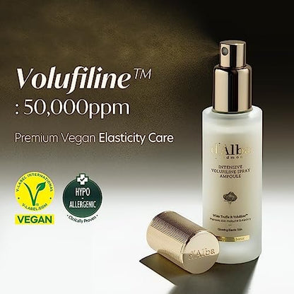d'alba Piedmont Intensive Vegan Volufiline Spray Ampoule - Milky Spray Serum for Skin Firming & Premium Elasticity Care - 50,000ppm Volufiline (1.69 fl oz) Avelisse