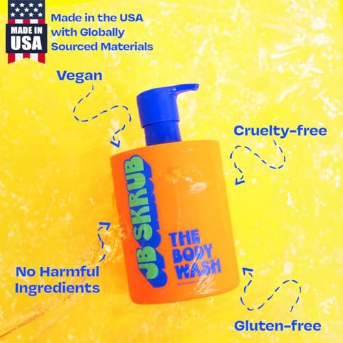 JB SKRUB Boys Body Wash for Kids, Tweens & Teens - pH-Balanced Foaming Citrus Wash, No Harsh Ingredients, Tackles Odor & Breakouts, 14 oz Avelisse