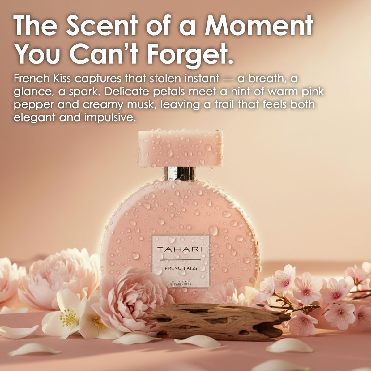 TAHARI Eau de Parfum for Women – Sweet & Seductive French Kiss Long-Lasting Fragrance, 3.4 fl oz Avelisse