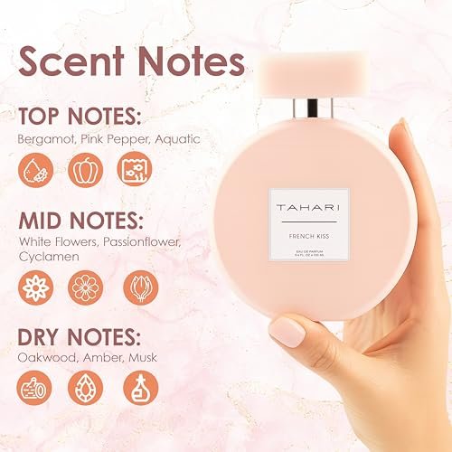 TAHARI Eau de Parfum for Women – Sweet & Seductive French Kiss Long-Lasting Fragrance, 3.4 fl oz Avelisse