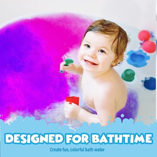 Tub Works Bath Color Fizzies, 150 Count | Nontoxic & Fragrance-Free Fizzy Color Tablets for Kids | 7 Vibrant Colors | Bath Bombs for Fun Bathtime Avelisse