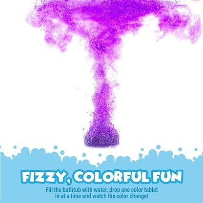 Tub Works Bath Color Fizzies, 150 Count | Nontoxic & Fragrance-Free Fizzy Color Tablets for Kids | 7 Vibrant Colors | Bath Bombs for Fun Bathtime Avelisse