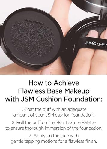 JUNG SAEM MOOL Natural Cover Cushion Puff (4pc) - Silicone Round Face Sponge for Smooth Makeup Application - görsel 9