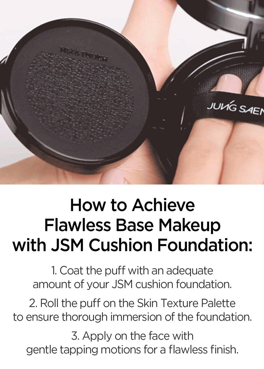 JUNG SAEM MOOL Natural Cover Cushion Puff (4pc) - Silicone Round Face Sponge for Smooth Makeup Application - görsel 8