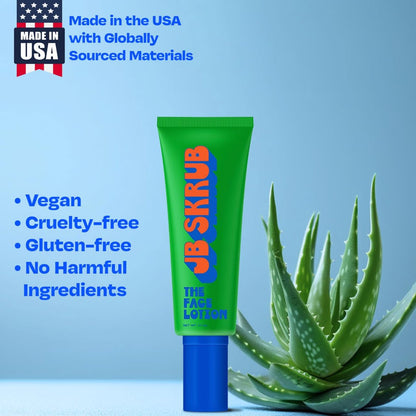JB SKRUB Kids Face Lotion for Boys, Tweens & Teens - Oil-Free Moisturizer with Blue Light Defense, Fast-Absorbing & Fragrance-Free, 1.7 oz Avelisse