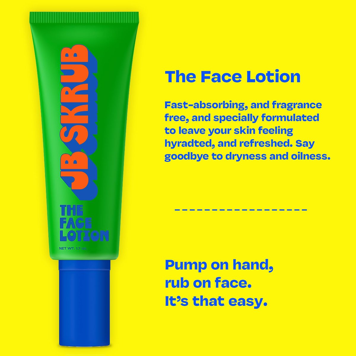 JB SKRUB Kids Face Lotion for Boys, Tweens & Teens - Oil-Free Moisturizer with Blue Light Defense, Fast-Absorbing & Fragrance-Free, 1.7 oz Avelisse