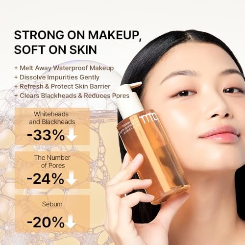 Primera Oil to Foam Cleanser – Korean Deep Cleansing Oil for Makeup Removal, Blackheads, and Pore Care with Hyaluronic Acid (200ml / 6.76 fl oz) Avelisse