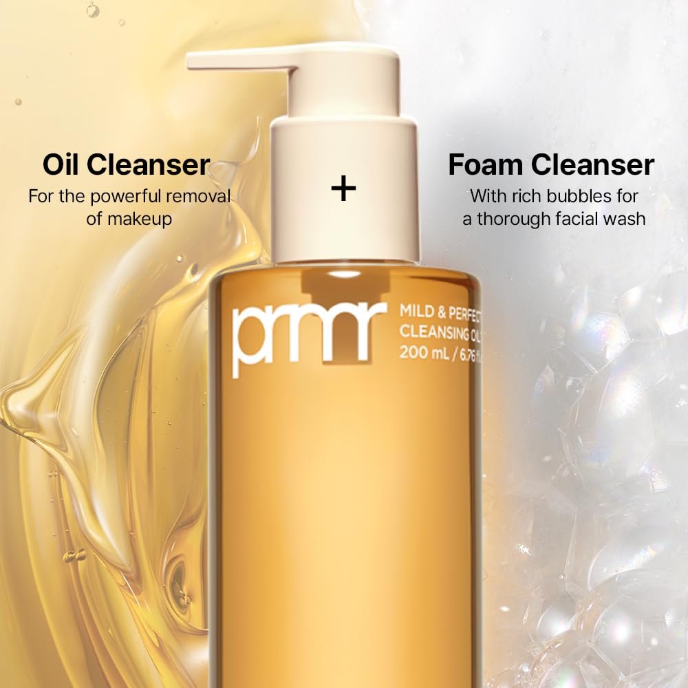 Primera Oil to Foam Cleanser – Korean Deep Cleansing Oil for Makeup Removal, Blackheads, and Pore Care with Hyaluronic Acid (200ml / 6.76 fl oz) Avelisse