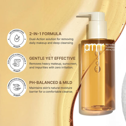 Primera Oil to Foam Cleanser – Korean Deep Cleansing Oil for Makeup Removal, Blackheads, and Pore Care with Hyaluronic Acid (200ml / 6.76 fl oz) Avelisse