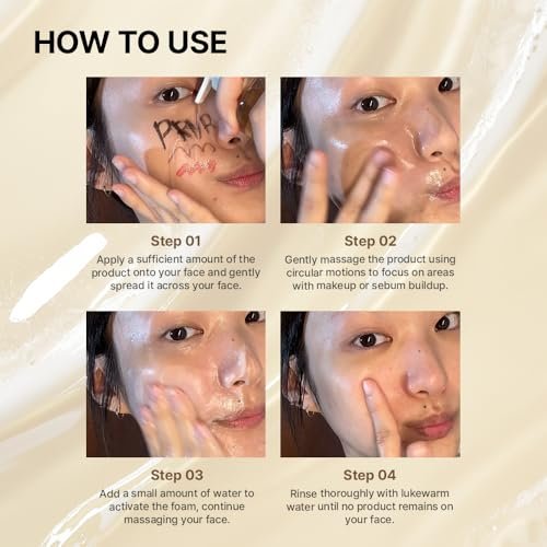 Primera Oil to Foam Cleanser – Korean Deep Cleansing Oil for Makeup Removal, Blackheads, and Pore Care with Hyaluronic Acid (200ml / 6.76 fl oz) Avelisse