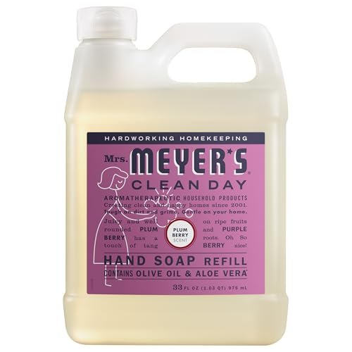 Mrs. Meyer's Clean Day Hand Soap Refill, Plum Berry Scent, 33 fl oz - görsel 1