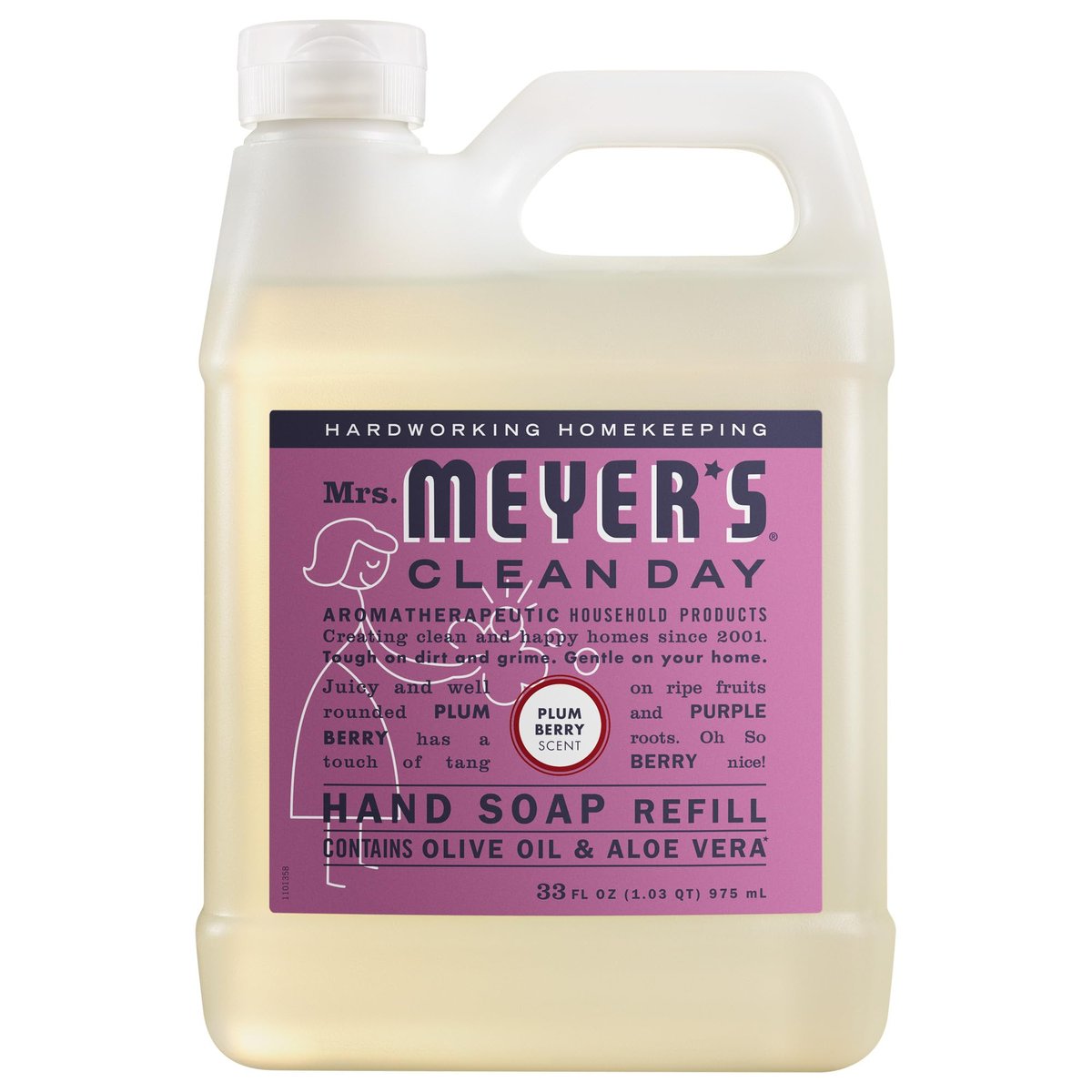 Mrs. Meyer's Clean Day Hand Soap Refill, Plum Berry Scent, 33 fl oz - görsel 2