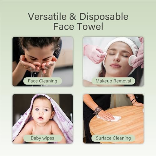 Unifree Facial Tissues - Dry Wipes & Makeup Remover, 8-Pack Value Pack (800 Count) - Viscose, White Avelisse