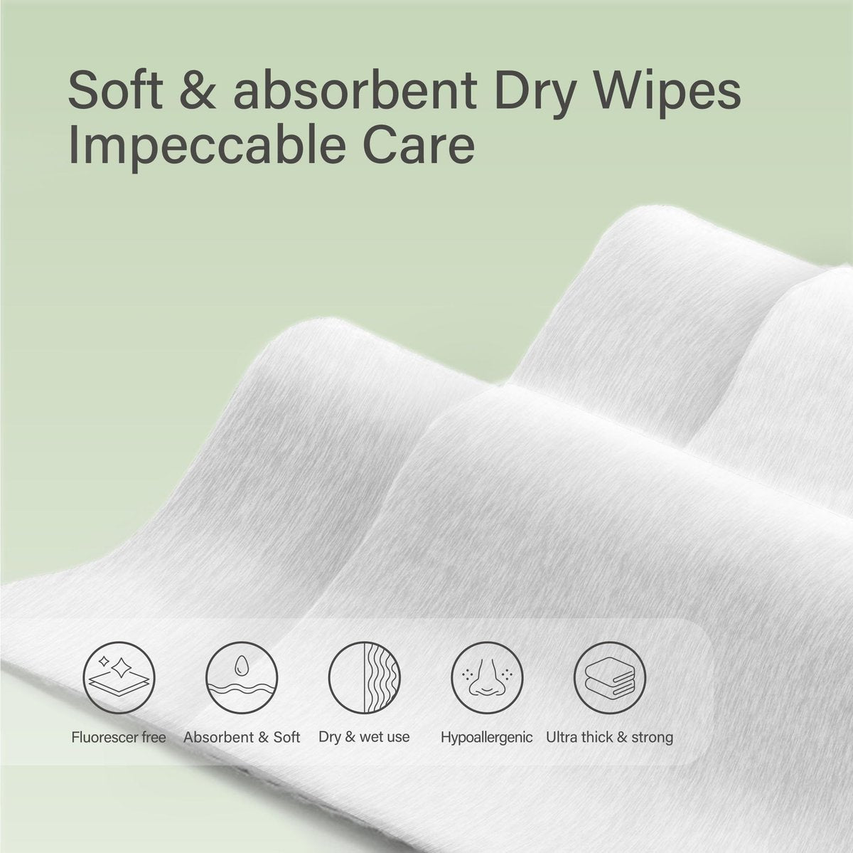 Unifree Facial Tissues - Dry Wipes & Makeup Remover, 8-Pack Value Pack (800 Count) - Viscose, White Avelisse