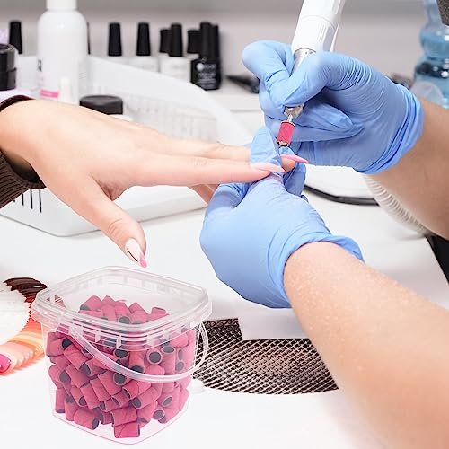 Rolybag 240 Grit Extreme Fine Sanding Bands for Nail Drill – 200-Pack Pink Professional Nail Sanding Bands with 2 Drill Bits for Manicure & Pedicure - görsel 10
