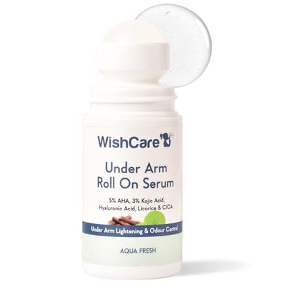 WishCare Underarm Roll On Serum - 0% Alcohol, Long Lasting Aqua Fragrance for Women & Men - 50ml