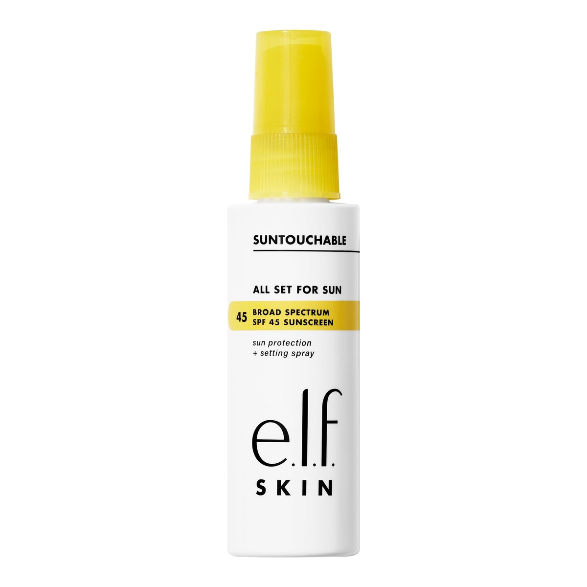 e.l.f. SKIN All Set For Sun SPF 45 Setting Spray - Clear Makeup Setting Mist with Sunscreen, Weightless SPF Face Protection & Makeup-Locking Spray, Vegan & Cruelty-Free Avelisse