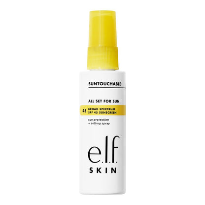 e.l.f. SKIN All Set For Sun SPF 45 Setting Spray - Clear Makeup Setting Mist with Sunscreen, Weightless SPF Face Protection & Makeup-Locking Spray, Vegan & Cruelty-Free Avelisse