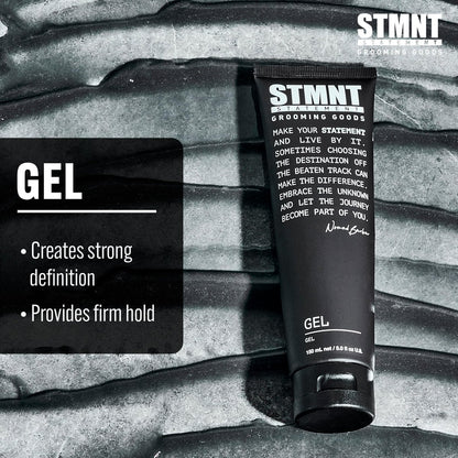 STMNT Grooming Goods Gel – Strong Definition, Long-Lasting Hold, Satin-Like Semi-Matte Finish, Easy Wash Out (5.07 Fl Oz) Avelisse