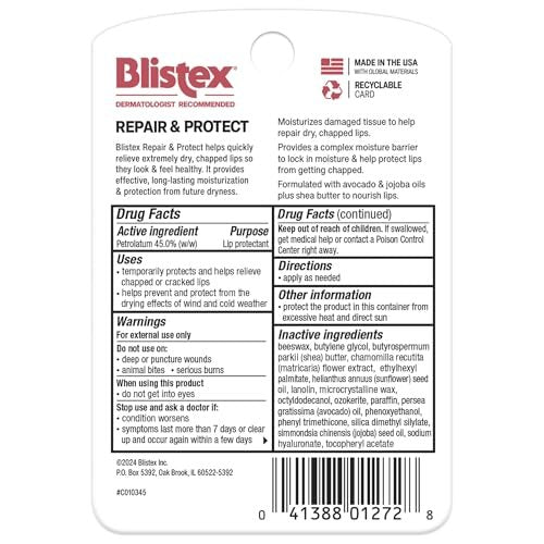 Blistex DCT Daily Conditioning Treatment – 12-Pack Lip Moisturizer with Vitamin E for Smooth, Soft Lips Avelisse