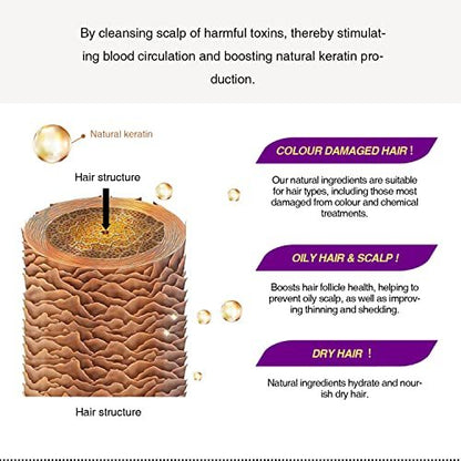 Rosemary, Onion and Black Seed 3-in-1 Hair Growth Spray - Controls Loss and Promotes Growth for Men and Women