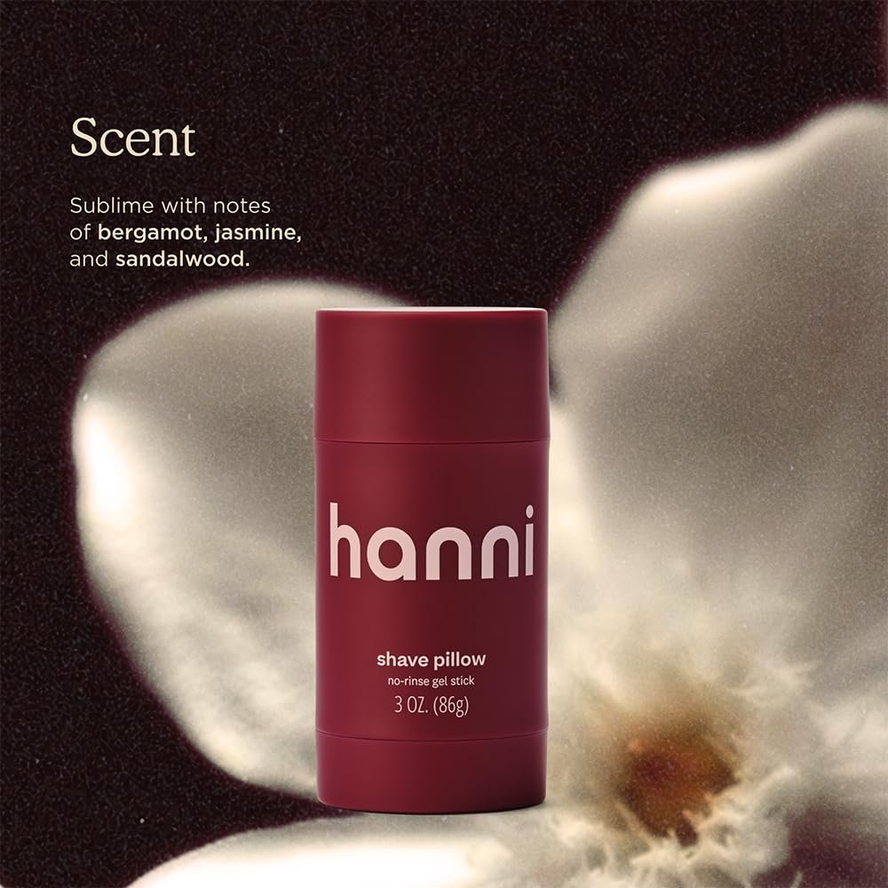 HANNI Shave Pillow – Shaving Gel for Women and Men, Hair Removal for Pubic, Body Hair or Legs, In-Shower/Waterless Razor, Travel Friendly Moisturizer, 3 oz Avelisse