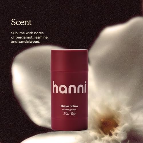 HANNI Shave Pillow – Shaving Gel for Women and Men, Hair Removal for Pubic, Body Hair or Legs, In-Shower/Waterless Razor, Travel Friendly Moisturizer, 3 oz Avelisse