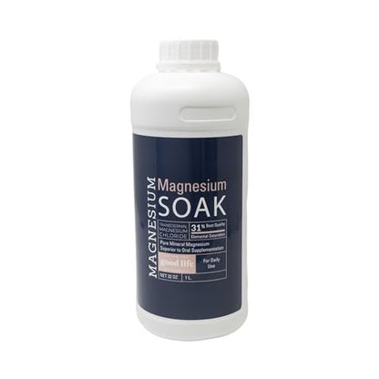Magnesium Soak - 100% Pure Zechstein Transdermal Magnesium Oil Bath Soak for Relaxation, Skin Health, and Wellness - 32oz Avelisse
