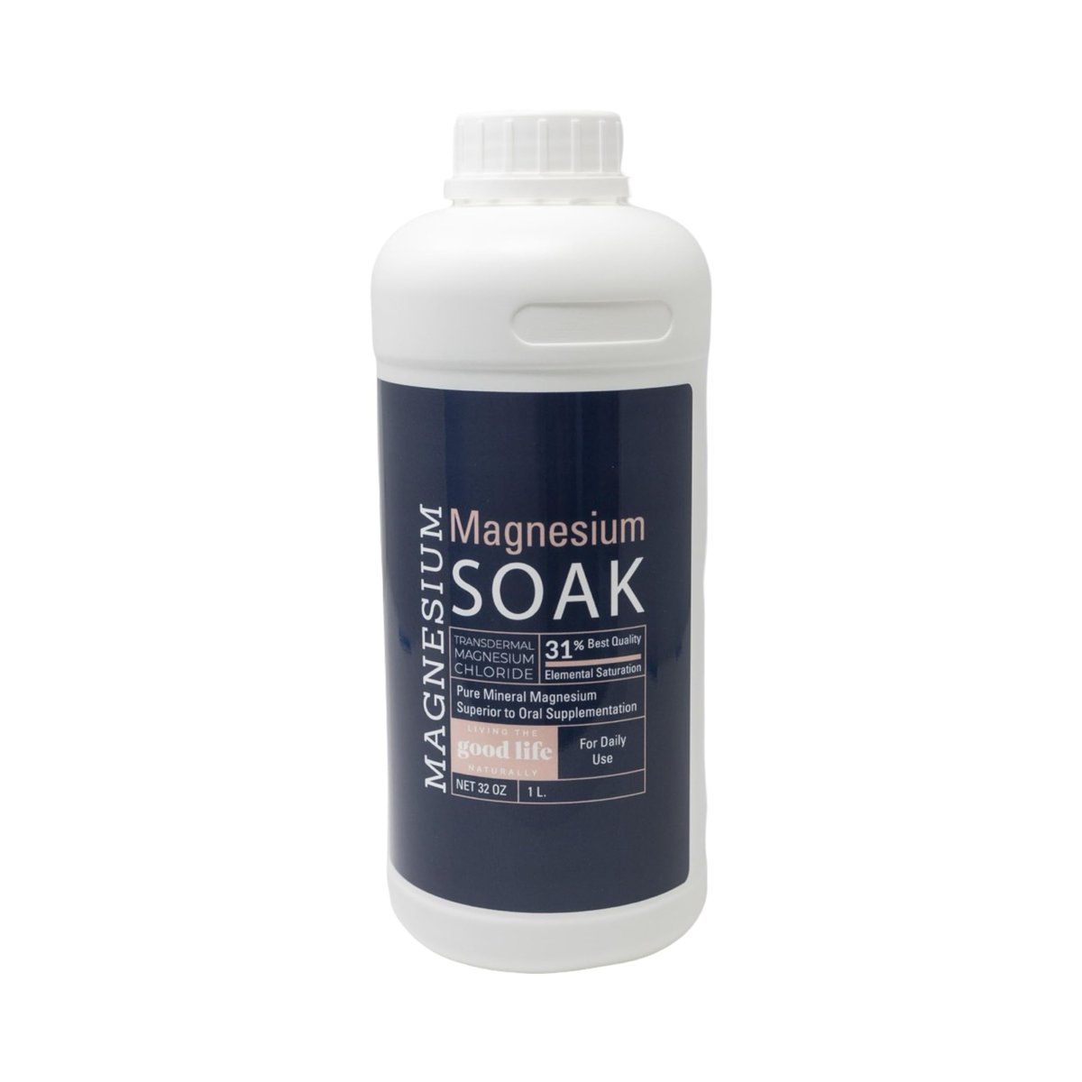 Magnesium Soak - 100% Pure Zechstein Transdermal Magnesium Oil Bath Soak for Relaxation, Skin Health, and Wellness - 32oz Avelisse