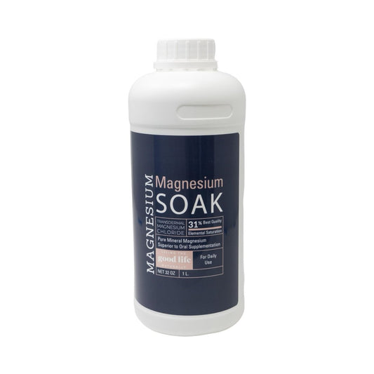 Magnesium Soak - 100% Pure Zechstein Transdermal Magnesium Oil Bath Soak for Relaxation, Skin Health, and Wellness - 32oz Avelisse