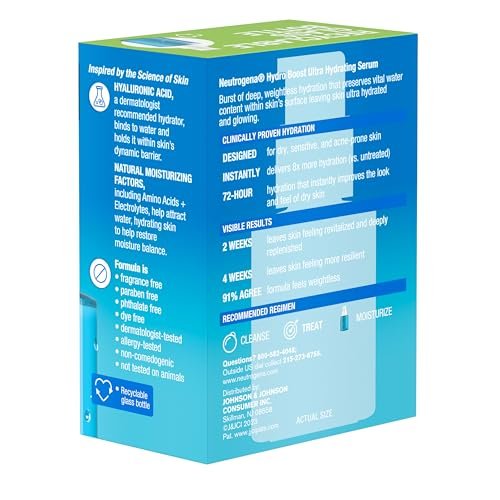 Neutrogena Hydro Boost Ultra Hydrating Serum with Hyaluronic Acid – Fragrance-Free, Non-Comedogenic Face Serum for Weightless Hydration & Glowing Skin, 1 fl. oz - görsel 18