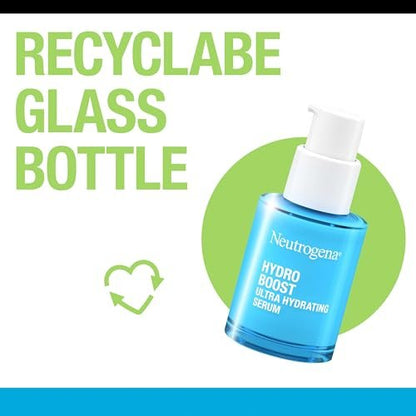 Neutrogena Hydro Boost Ultra Hydrating Serum with Hyaluronic Acid – Fragrance-Free, Non-Comedogenic Face Serum for Weightless Hydration & Glowing Skin, 1 fl. oz