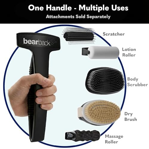 Bearback Back Shaver for Men – Effortless 17” Folding Handle, Pivoting Triple Blade Technology – Part of the Bearback Interchangeable Grooming System Avelisse