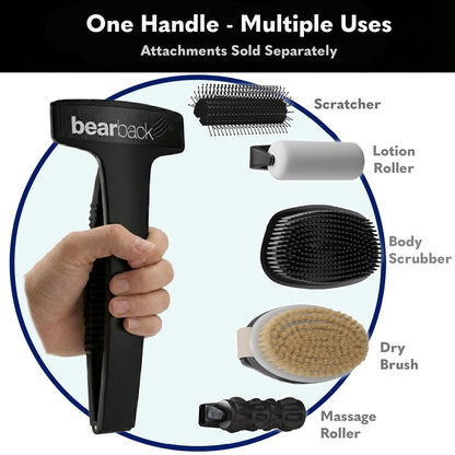 Bearback Back Shaver for Men – Effortless 17” Folding Handle, Pivoting Triple Blade Technology – Part of the Bearback Interchangeable Grooming System Avelisse